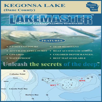 Lakemaster LPWIKAP02-04 Paper Map Kegonsa (Dane)