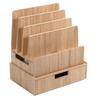 Charging Station Stand Combo with Bamboo Drawer; Extra Storage for Smartphones, Tablets, Laptops & Organizer for Office Supplies and Stationary Items view 1