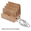 Charging Station Stand Combo with Bamboo Drawer; Extra Storage for Smartphones, Tablets, Laptops & Organizer for Office Supplies and Stationary Items view 3