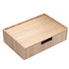 Charging Station Stand Combo with Bamboo Drawer; Extra Storage for Smartphones, Tablets, Laptops & Organizer for Office Supplies and Stationary Items view 4