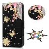 STENES Bling Case Compatible with Galaxy Note 5 Case - 3D Handmade Crystal Pretty Butterfly Flowers Sparkle Wallet Credit Card Slots Fold Stand Leather Cover - Pink view 1