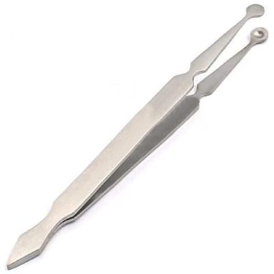 DDP STAINLESS STEEL 'BEAD/BALL HOLDING TWEEZERS BALL HOLDER PIERCING TOOL CAPTIVE BEAD BALL GRABBER