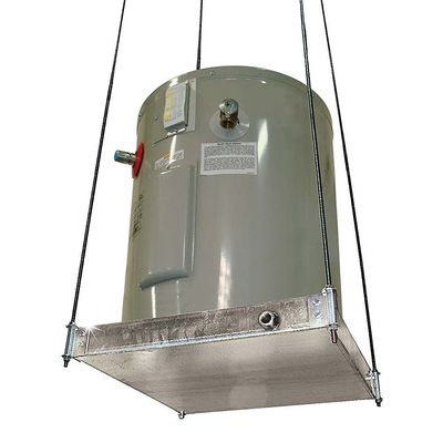 HoldRite QuickStand Ceiling Mounted Water Heater Platform with Steel Drain, Up to 50 Gallons, Hanging, 50-SWHP-M