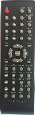 USARMT Replaced Proscan Curtis TV Remote Control for Proscan PLCDV3213A PLDVD3213A PLEDV2845A PLDEDV3292A-B PLCDV3247A-C PLDEDV3292-A Comb PLCDV3247A-C PLEDV2845A PLDEDV3292-A PLCDV3213A PLDVD3213A