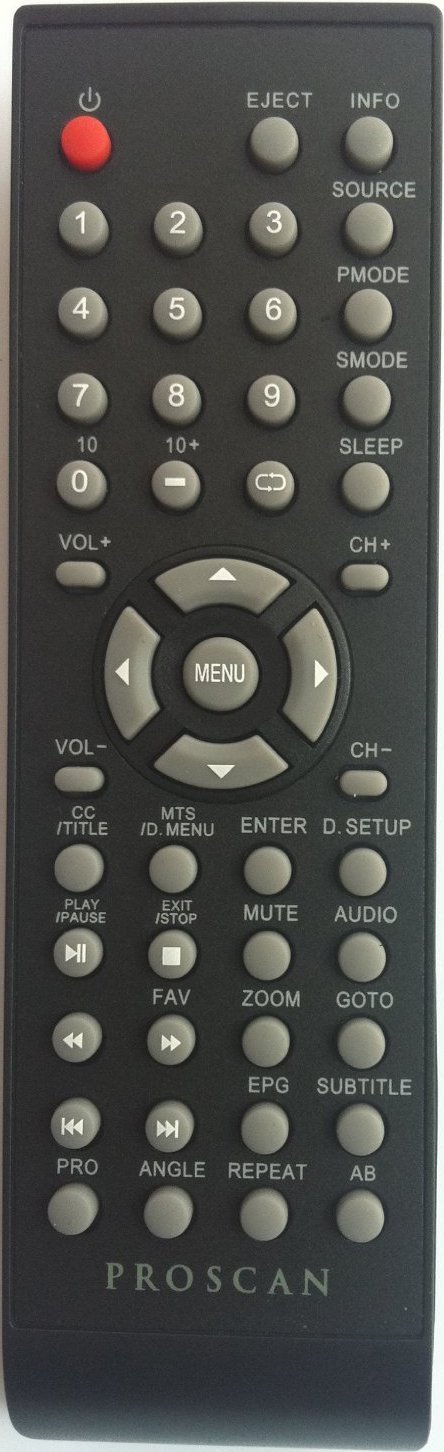 USARMT Replaced Proscan Curtis TV Remote Control for Proscan PLCDV3213A PLDVD3213A PLEDV2845A PLDEDV3292A-B PLCDV3247A-C PLDEDV3292-A Comb PLCDV3247A-C PLEDV2845A PLDEDV3292-A PLCDV3213A PLDVD3213A
