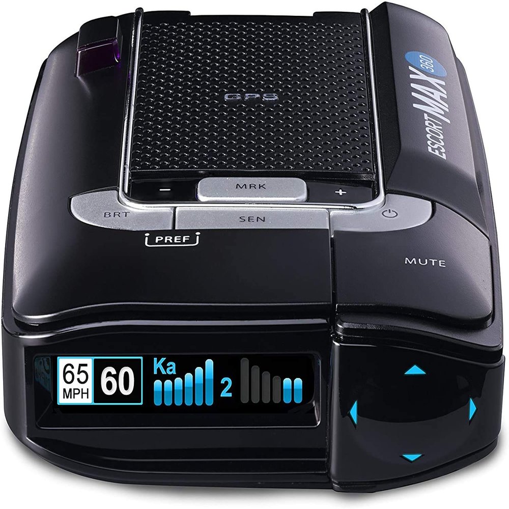 Escort MAX 360 Laser Radar Detector - GPS, Directional Alerts, Dual Antenna Front and Rear, Bluetooth Connectivity, Voice Alerts, OLED Display, Apple CarPlay and Android Auto Compatible