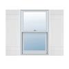 Ekena Millwork 14"W x 29"H Lifetime Vinyl, TailorMade Four Board Joined (2 Batten), Board-n-Batten Shutters, w/Shutter-Loks (Per Pair), White view 1