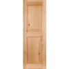 Ekena Millwork RWR12X036UNP Exterior Real Wood Pine Raised Panel Shutters (Per Pair), Unfinished, 12"W x 36"H view 1
