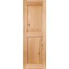 Ekena Millwork RWR12X075UNP Exterior Real Wood Pine Raised Panel Shutters (Per Pair), Unfinished, 12"W x 75"H view 1