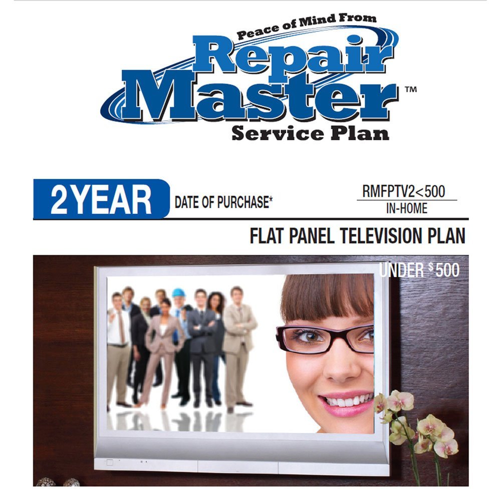Repair Master 2-Yr Date of Purchase Flat Panel TV Plan - Under $500