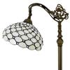 WERFACTORY Tiffany Floor Lamp Cream Amber Stained Glass Bead Arched Lamp view 1