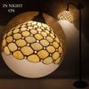 WERFACTORY Tiffany Floor Lamp Cream Amber Stained Glass Bead Arched Lamp view 2