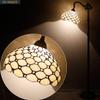 WERFACTORY Tiffany Floor Lamp Cream Amber Stained Glass Bead Arched Lamp view 3