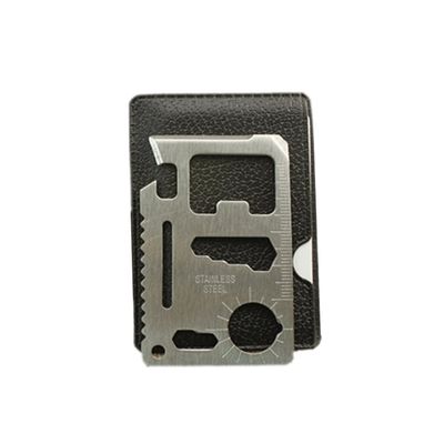 Kerocy Wallet Tool Card 11 in 1 Stainless Steel Survival Tool Pocket Kit for Men Camping 2 Pack/5 Pack (Type1(2 Pack))