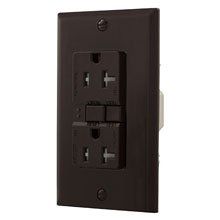 Eaton TRAFGF20B AF, Arc Fault/GF, Ground Fault Dual -Purpose, Duplex Receptacle with wallplate 20A 125V BR