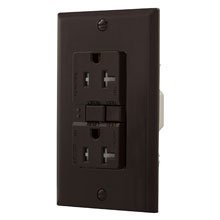 Eaton TRAFGF20B AF, Arc Fault/GF, Ground Fault Dual -Purpose, Duplex Receptacle with wallplate 20A 125V BR