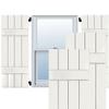 Ekena Millwork RWB15X025WHP Exterior Four Board Real Wood Pine Board-n-Batten Shutters (Per Pair), 15" x 25", White view 1