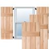 Ekena Millwork RWB15X026UNP Exterior Four Board Real Wood Pine Board-n-Batten Shutters (Per Pair), 15" x 26", Unfinished view 1