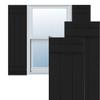 Ekena Millwork 16 1/8"W x 32"H True Fit PVC Three Board Joined Board-n-Batten Shutters, Black (Per Pair - Hardware Not Included) view 1