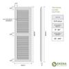 Ekena Millwork 12"W x 40"H True Fit PVC Two Equal Louver Shutters, Unfinished (Per Pair - Hardware Not Included) view 2