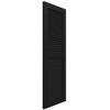 Ekena Millwork 15"W x 34"H True Fit PVC Two Equal Louver Shutters, Black (Per Pair - Hardware Not Included) view 3