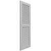 18"W x 32"H True Fit PVC Two Equal Louver Shutters, Primed (Per Pair - Hardware Not Included) view 3