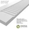 18"W x 50"H True Fit PVC Two Equal Louver Shutters, Unfinished (Per Pair - Hardware Not Included) view 3