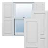 15"W x 35"H True Fit PVC Two Equal Raised Panel Shutters, White (Per Pair - Hardware Not Included) view 1
