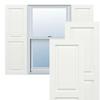 15"W x 43"H True Fit PVC Two Equal Raised Panel Shutters, Unfinished (Per Pair - Hardware Not Included) view 1