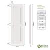 15"W x 49"H True Fit PVC Two Equal Raised Panel Shutters, Viridian Green (Per Pair - Hardware Not Included) view 2