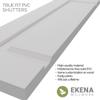 15"W x 49"H True Fit PVC Two Equal Raised Panel Shutters, Viridian Green (Per Pair - Hardware Not Included) view 3