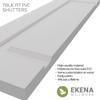 18"W x 34"H True Fit PVC Two Equal Raised Panel Shutters, Unfinished (Per Pair - Hardware Not Included) view 3
