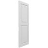 18"W x 34"H True Fit PVC Two Equal Raised Panel Shutters, White (Per Pair - Hardware Not Included) view 4