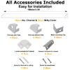 hunhun 20-Pack 3.3ft/1Meter V Shape LED Aluminum Channel System with Milky Cover, End Caps and Mounting Clips, Aluminum Profile for LED Strip Light Installations, Very Easy Installation view 2