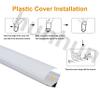 hunhun 20-Pack 3.3ft/1Meter V Shape LED Aluminum Channel System with Milky Cover, End Caps and Mounting Clips, Aluminum Profile for LED Strip Light Installations, Very Easy Installation view 4