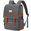 Ronyes Vintage Laptop Backpack for Women Men,15.6 inch Bookbag Casual Daypack with USB Charging Port for College Work, Grey Backpacks view 1