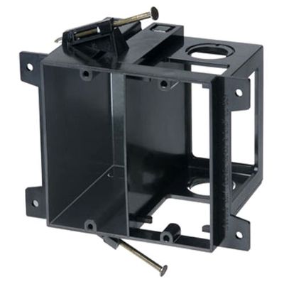 Arlington LVD2 2-Gang Combo Electrical/Low-Voltage Box, Black, 1-Pack