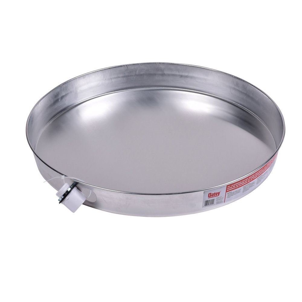 Oatey 34151 20 in. Aluminum Water Heater Pan with 1 in. PVC Adapter