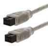 15ft 9 pin Male to 9 pin Male Clear Firewire 800/800 Cable for IEEE 1394 Devices view 1