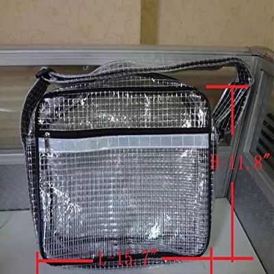 15.7inch ESD anti-static cleanroom engineer bag for semiconductor cleanroom clear pvc bag