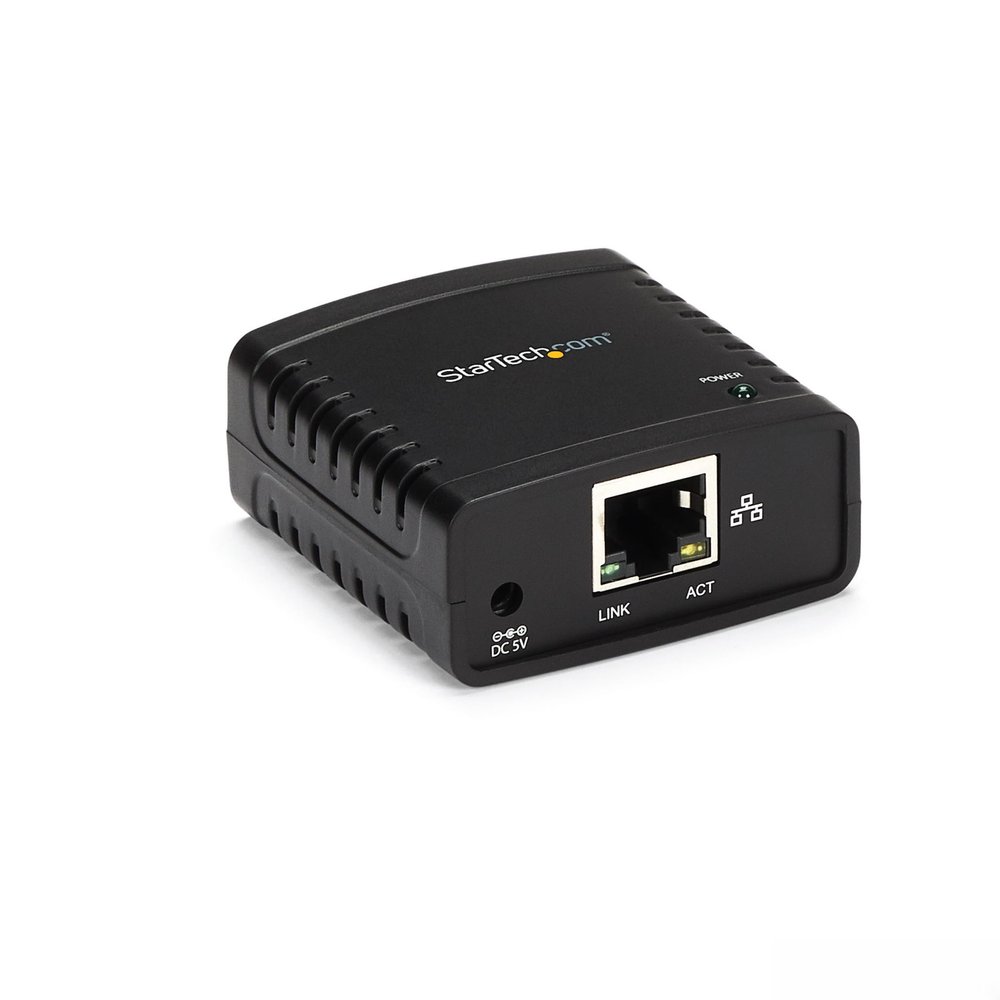 StarTech 1-Port USB 2.0 Network Print Server, 10/100Mbps, TAA (PM1115U2)