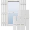 12"W x 62"H Lifetime Vinyl, TailorMade Three Board Spaced (3 Batten), Board-n-Batten Shutters, w/Shutter-Loks (Per Pair), White view 1