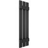 Ekena Millwork Lifetime Vinyl LS3S12X03500BL Standard Three Board Spaced, Board-n-Batten Vinyl Shutters, w/Installation Shutter-Lok's & Matching Screws (Per Pair), 12"W x 35"H, Black view 3