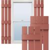 Ekena Millwork Lifetime Vinyl LS3S12X05900RD Standard Three Board Spaced, Board-n-Batten Vinyl Shutters, w/Installation Shutter-Lok's & Matching Screws (Per Pair), 12'W x 59'H, Burgundy Red view 1