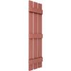 Ekena Millwork Lifetime Vinyl LS3S12X05900RD Standard Three Board Spaced, Board-n-Batten Vinyl Shutters, w/Installation Shutter-Lok's & Matching Screws (Per Pair), 12'W x 59'H, Burgundy Red view 3