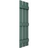 12"W x 63"H Lifetime Vinyl, Standard Three Board Spaced, Board-n-Batten Shutters, w/Installation Shutter-Lok's & Matching Screws (Per Pair), Forest Green view 3