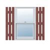 Ekena Millwork Lifetime Vinyl LS3S12X07100RD Standard Three Board Spaced, Board-n-Batten Vinyl Shutters, w/Installation Shutter-Lok's & Matching Screws (Per Pair), 12"W x 71"H, Burgundy Red view 1