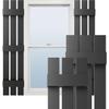 12"W x 80"H Lifetime Vinyl, Standard Three Board Spaced, Board-n-Batten Shutters, w/Installation Shutter-Lok's & Matching Screws (Per Pair), Black view 1