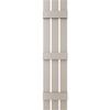 12"W x 80"H Lifetime Vinyl, Standard Three Board Spaced, Board-n-Batten Shutters, w/Installation Shutter-Lok's & Matching Screws (Per Pair), Clay view 2