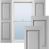 Ekena Millwork Lifetime Vinyl LP2S12X03100PG Standard Two Equal Panel Vinyls, Raised Panel Vinyl Shutters, w/Installation Shutter-Lok's & Matching Screws (Per Pair), 12"W x 31"H, Paintable view 1